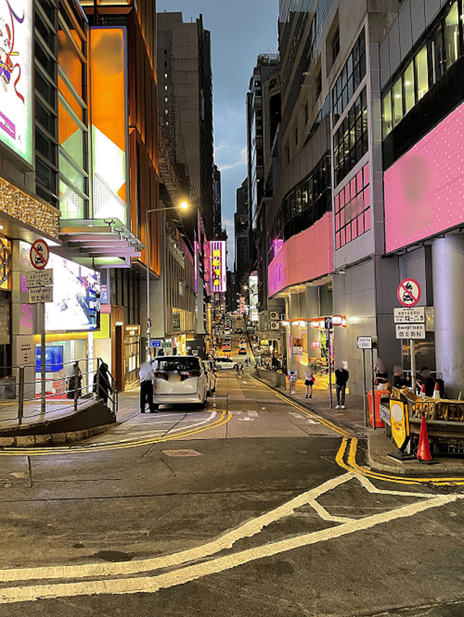 中環威靈頓街。1960年的街景，見第59頁，圖47，圖22